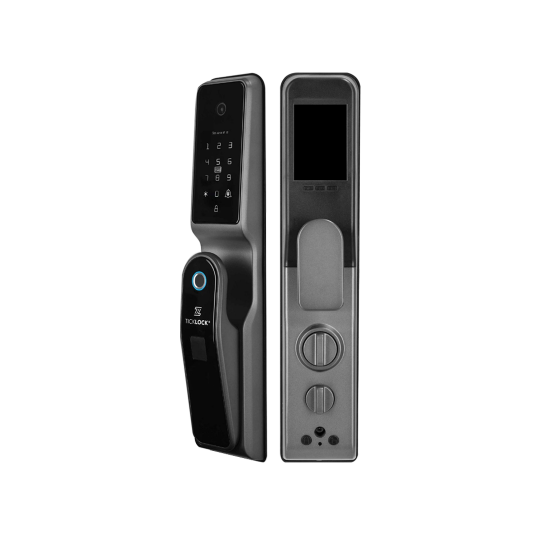 Khóa cửa vân tay tích hợp chuông camera Ticklock A680 Grey